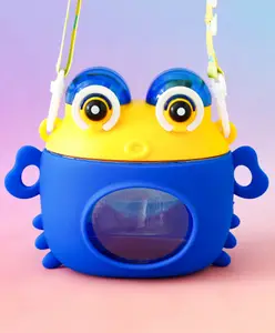 Fab N Funky Crab Straw Sipper Bottle 600ml - Blue| BPA Free| Leak-Resistant & Freezer Safe| Ideal for School, Home & Travel| for School Going Boys & Girls