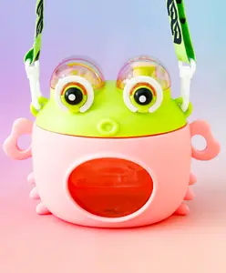 Fab N Funky Crab Straw Sipper Bottle 600ml - Pink & Green| BPA Free| Leak-Resistant & Freezer Safe| Ideal for School, Home & Travel| for School Going Boys & Girls