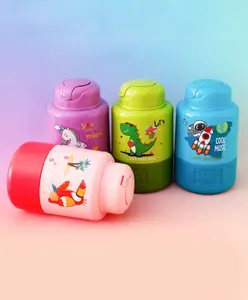 Fab N Funky Magic Unicorn Straw Sipper Bottle 1000 ml with Strap- Purple| BPA Free| Ideal for School, Home & Travel| Lightweight & Leak Resistant, Freezer safe| For Boys & Girls