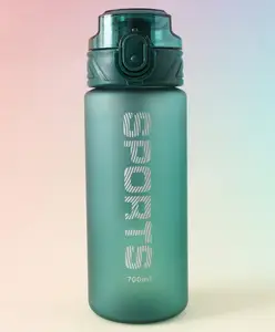 Fab N Funky Sports Water Bottle 700 ml - Green| BPA Free, Freezer Safe & Leak-Resistant| Reusable Drinking Bottle with Flip Lid & Carry Strap for Gym, School & Travel