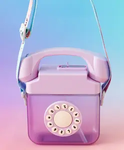 Fab N Funky Retro Dial Design Kids Water Bottle 400 ml - Purple| BPA Free Leak-Resistant Freezer Safe Sipper Bottle with Straw & Adjustable Strap| Lightweight School Bottle for Boys & Girls