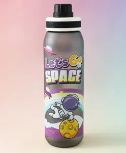 Fab N Funky Regular Water Bottle 1000ml Astronaut Print - Black | BPA Free | Ideal for School, Home & Travel | School-going Boys & Girls | Lightweight & Leak Resistant