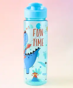 Fab N Funky Kids Water Bottle 700 ml Blue| BPA-Free Leak-Resistant Freezer-Safe| Sipper Bottle with Flip Lid & Cute Cartoon Print