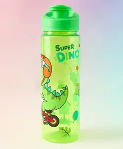 Fab N Funky Kids Water Bottle 700 ml Green| BPA-Free Leak-Resistant Freezer-Safe| Sipper Bottle with Flip Lid & Cute Cartoon Print