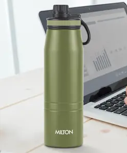 Milton Sparkle 900 Stainless Steel Water Bottle 925 ml With Easy Sip Cap, Military Green