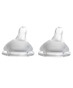 Adore Dr.Feed Latch Naturally Wide Neck Anti-Colic Silicon Teat- Pack of 2, Medium Flow