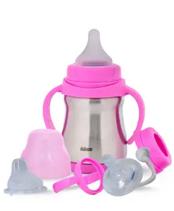 Adore STELLAR! 3 Stage Stainless Steel Feeding Bottle with Twin Handle 150ml