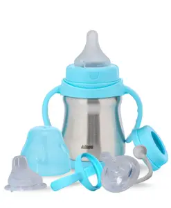 Adore STELLAR! 3 Stage Stainless Steel Feeding Bottle with Twin Handle 150ml