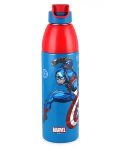 Cello Kidzbee Uranus Captain America Inner Steel Insulated Kids Water Bottle Dark Blue - 540 ml