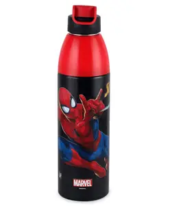 Cello Kidzbee Uranus Spiderman Inner Steel Insulated Kids Water Bottle Red & Black - 540 ml