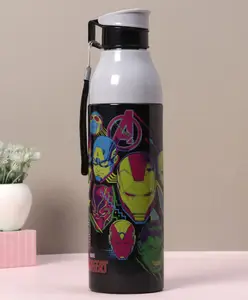 Cello Amazer Puro Steel-X Insulated Stainless Steel Avengers Water Bottle Black - 710 ml