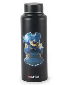Cello Kidzbee Vortex 3D Stainless Steel Water Bottle With Thanos Print Black - 725 ml