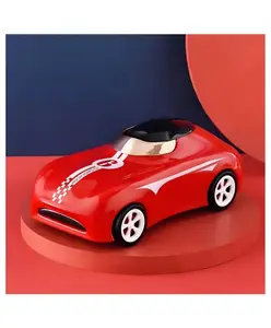 SCHOOLISH 280ml Cartoon Car-Shaped Tritan Material Children's Straw Water bottle for kids- PACK OF 1- COLOR MAY VARY