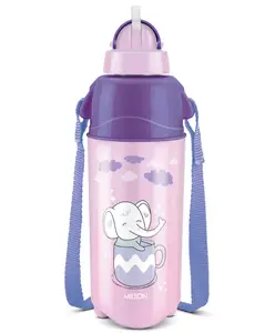 Milton Kool Trendy Insulated Sipper Water Bottle with Straw Leak Proof BPA Free Food Grade Easy to Carry Purple - 490 ml
