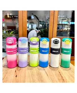 SCHOOLISH Outdoor Sports Double Drinking 550 ml Water Bottle New Cute Stainless Steel Thermos Water Bottle - PACK OF 1 - COLOR MAY VARY