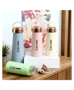 SCHOOLISH Stylish and durable water bottle with a heavy-duty cap and premium glossy finish. perfect for daily use, travel, or gifting - PACK OF 1 - COLOR MAY VARY - 350 ml
