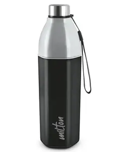 Milton Water Bottle with Kool Hexone 600 Insulated Body Black - 465 ml