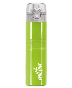 Milton Vogue 750 Stainless Steel Water Bottle with Single walled Leak Proof & Easy to Carry Parrot Green - 750 ml