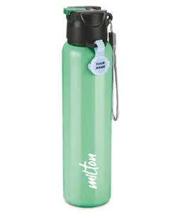 Milton Sipstar 1000 Stainless Steel Water Bottle with Sipper Lid with Single Walled Leak Proof & Easy to Carry Green - 875 ml