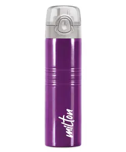 Milton Vogue 750 Stainless Steel Water Bottle with Single walled Leak Proof & Easy to Carry Purple - 750 ml