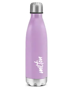 Milton Shine 800 Stainless Steel Water Bottle with Single Walled Leak Proof Rust Free & Easy to Carry Purple - 680 ml