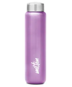 Milton Shine 1000 Stainless Steel Water Bottle with Single Walled Leak Proof Rust Free & Easy to Carry Purple - 950 ml