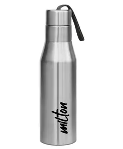 MILTON Handy 1000 Stainless Steel Sipper Water Bottle Single Walled with Leak Proof Lid Silver - 1000 ml