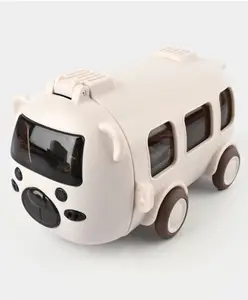 YAMAMA 500 ml Creative Bus Shape Water Bottle for Kids and Adults Leak Proof Portable Drinking Bottle with Strap Unique School and Travel Bottle - Color May Vary