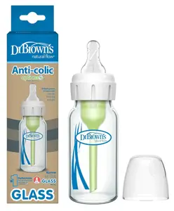 Dr. Brown's Dr.Brown's Option+ Narrow Neck Anti-Colic Glass Feeding Bottle - 120 ml