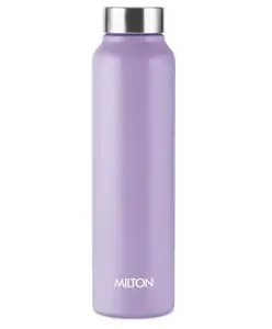 Milton Flint Stainless Steel Water Bottle I ISI Certified I Soft Powder Coat Premium Finish I Leak Proof - Light Weight I for Office, School, College, 980 ml, Purple