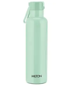 Milton Felice 900 Thermosteel Water Bottle 715 ml, 24 Hr Hot and Cold I Leak Proof Lid, ISI Certified I Vacuum Insulated I for Office, Gym, School I Light Green