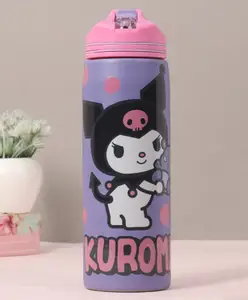 Hello Kitty Kuromi Non Insulated Steel Sipper Water Bottle Purple - 700 ml
