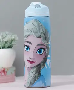 Disney Frozen Non Insulated Steel Sipper Water Bottle Light Blue - 700 ml