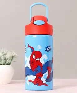 Spider Man Insulated Sipper Water Bottle Blue & Red - 400 ml