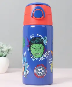 Avengers Insulated Sipper Water Bottle Blue & Red - 400 ml