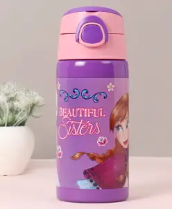 Disney Frozen Insulated Sipper Water Bottle Purple & Pink - 400 ml