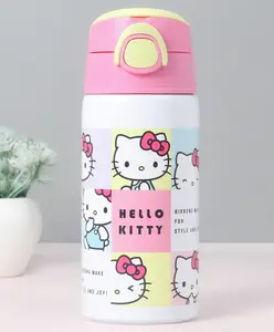 Hello Kitty Insulated Sipper Water Bottle White & Pink - 400 ml