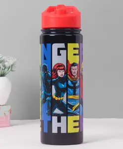 Avengers Insulated Sipper Water Bottle Black & Red - 600 ml