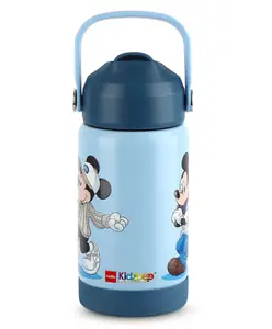 Cello Kidzbee Gen Alpha 3D Mickey Mouse Print Insulated Stainless Steel Kids Water Bottle Turquoise - 370 ml
