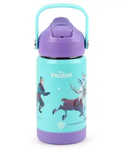 Cello Kidzbee Gen Alpha 3D Frozen Print Insulated Stainless Steel Kids Water Bottle Royal Blue - 370 ml