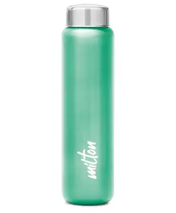 MILTON Aqua 1000 Stainless Steel Water Bottle, 920 ml, Light Green| Leak Proof | Office Bottle | Gym Bottle | Home | Kitchen | Hiking | Treking, Travel (Pack of 1)