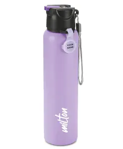 MILTON Sipstar 1000 Stainless Steel Sipper Water Bottle 875 ml, Single Walled, ISI Certified I Leak Proof Lid, Rust Proof I For School, Office, Gym I Purple