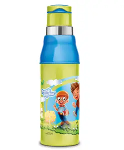Milton Kool Steelight 600 Insulated School Kids Bottle With Inner Steel | Leak Proof | Easy Grip Green - 520 ml