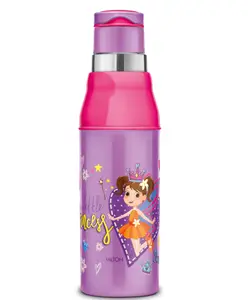 Milton Kool Steelight 600 Insulated School Kids Bottle With Inner Steel | Leak Proof | Easy Grip Purple - 520 ml