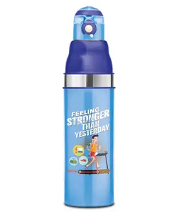 Milton Kool Stunner 600 Kids Insulated Sipper Water Bottle | Leak Proof | BPA Free | Food Grade Technology Cyan - 660 ml
