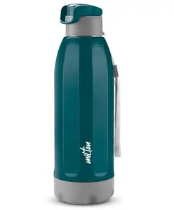 Milton Steel Meridian 600 Thermoware PU Insulated Hot & Cold Water Bottle With Leak Proof Technology & Flip Top Lid Green - 520 ml