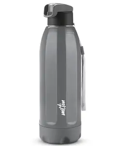 Milton Steel Meridian 600 Thermoware PU Insulated Hot & Cold Water Bottle With Leak Proof Technology & Flip Top Lid Grey - 520 ml