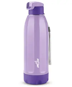 Milton Steel Meridian 600 Thermoware PU Insulated Hot & Cold Water Bottle With Leak Proof Technology & Flip Top Lid Purple - 520 ml