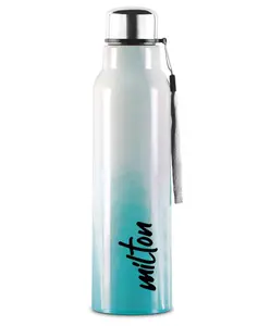Milton Steel Marble 900 Insulated Inner Stainless Steel Water Bottle | Easy Grip | Leak Proof | Hot or Cold Aqua Green - 630 ml