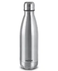 Milton Duo DLX 500 Thermosteel Water Bottle 500 ml, 24 Hr Hot and Cold I Leak Proof Lid, ISI Certified I Vacuum Insulated I for Office, Gym, School I Silver